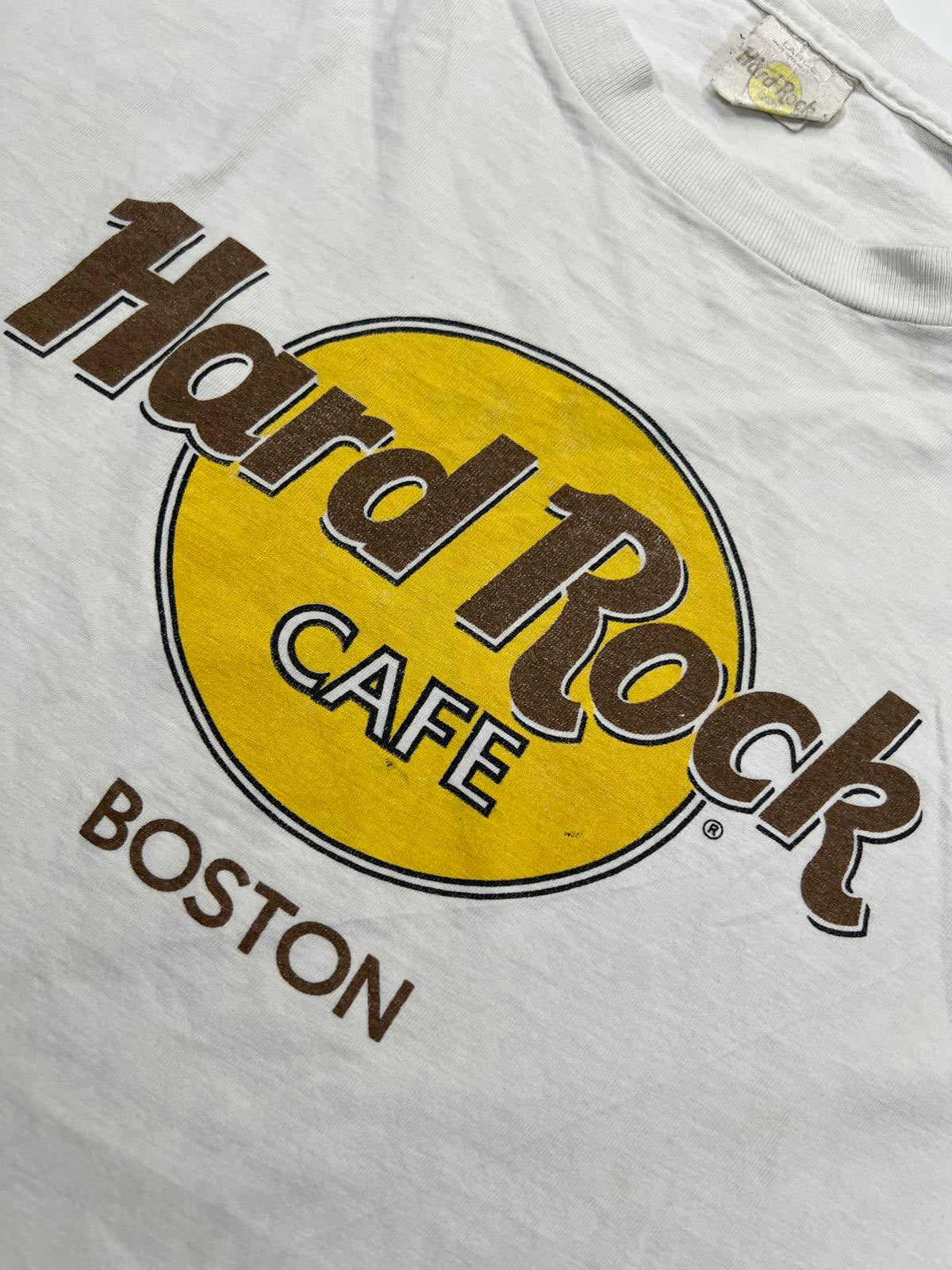 Hard Rock Cafe Boston White Graphic T-Shirt