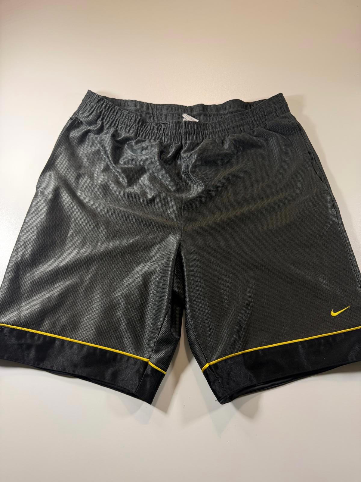 Nike Men's Athletic Shorts Black with Yellow Trim