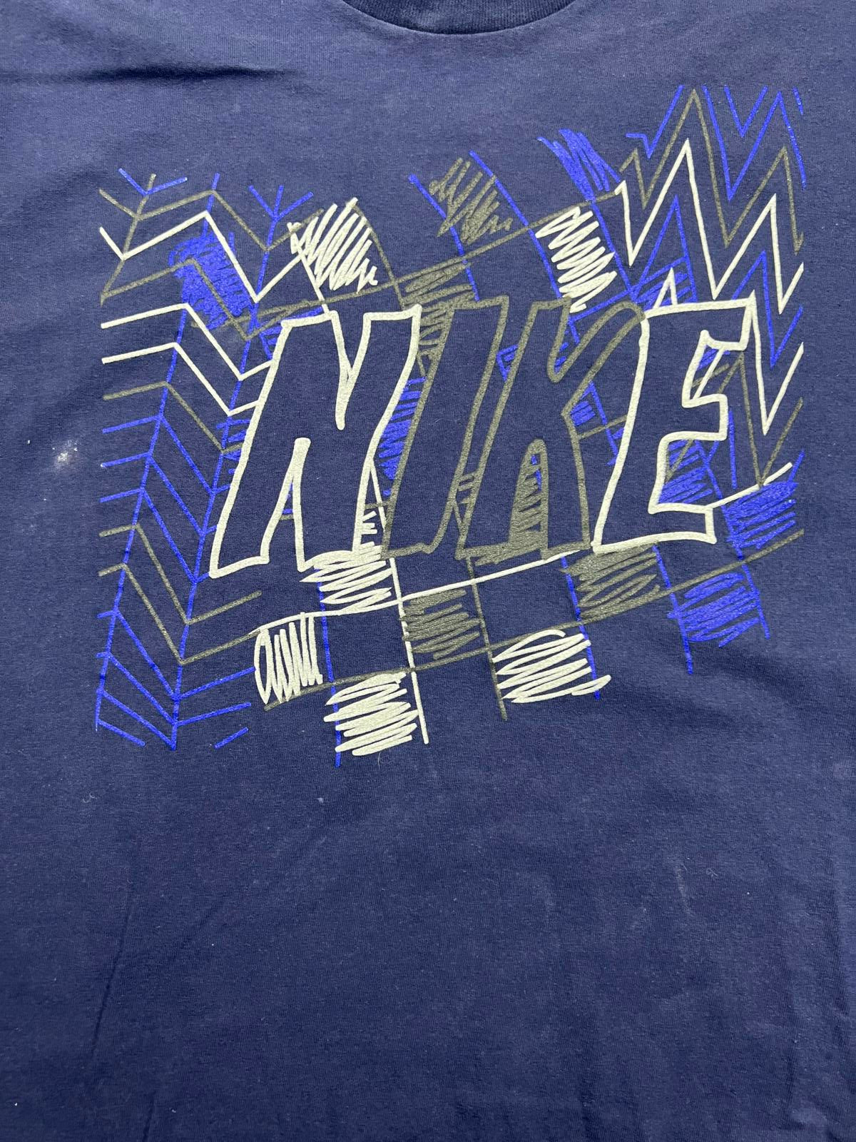 Vintage Men's Nike Graphic T-Shirt Blue Size Medium