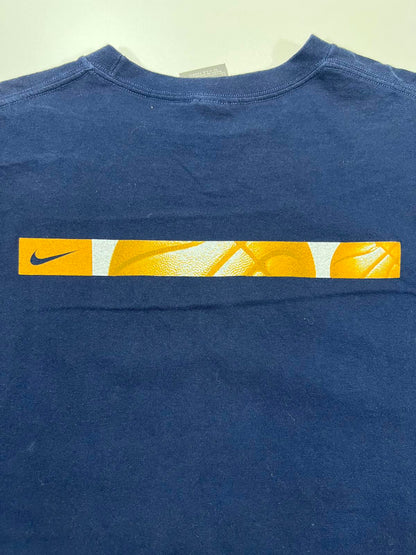 Vintage Nike Basketball Graphic T-Shirt Large Navy Blue