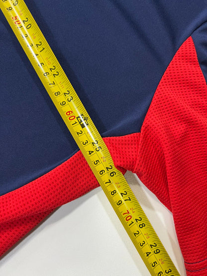 Majestic Cleveland Indians MLB Baseball Jersey Navy Blue Red