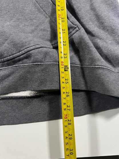Vintage Nike Grey Hooded Sweatshirt with Front Pocket XL