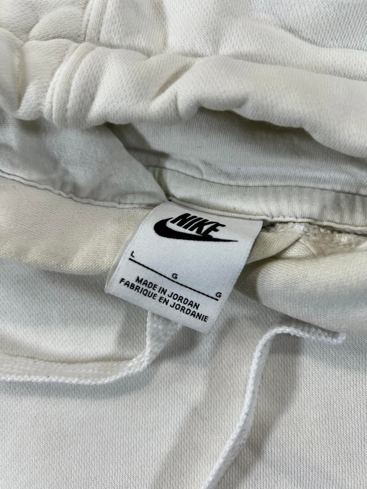 Nike White Hoodie with Leopard Print Logo