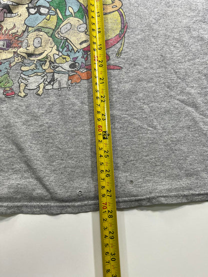 Vintage Nickelodeon Cartoon Characters Grey T-Shirt