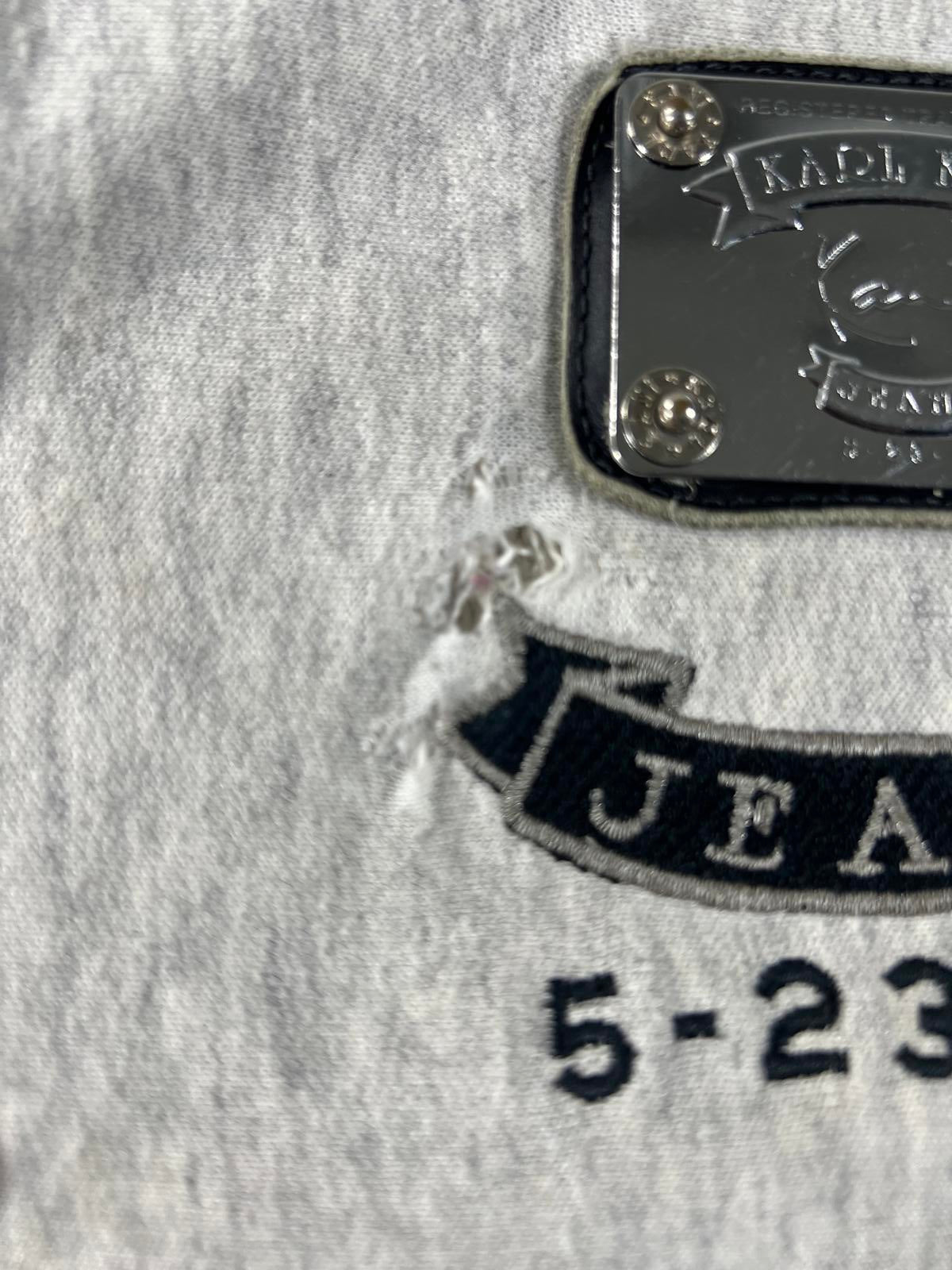 Karl Kani Grey Hoodie with Front Logo Patch XXL