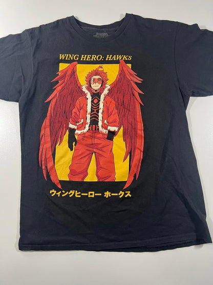 My Hero Academia Hawks Wing Hero Graphic T-Shirt Medium