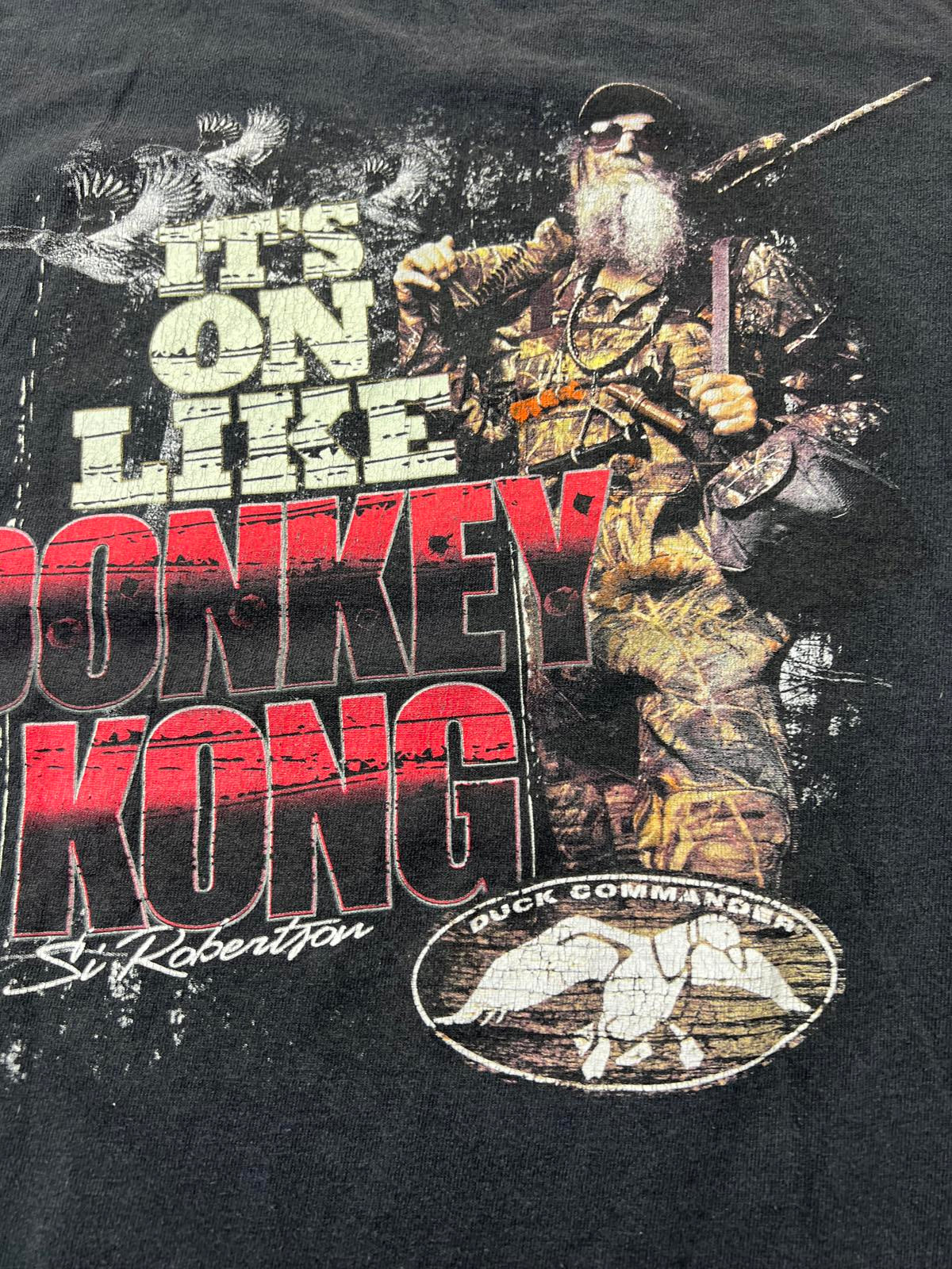 Duck Commander Men's Black Graphic T-Shirt Size Large