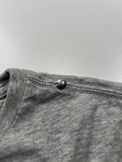 Diesel Grey Women's T-Shirt with Lipstick Embroidery