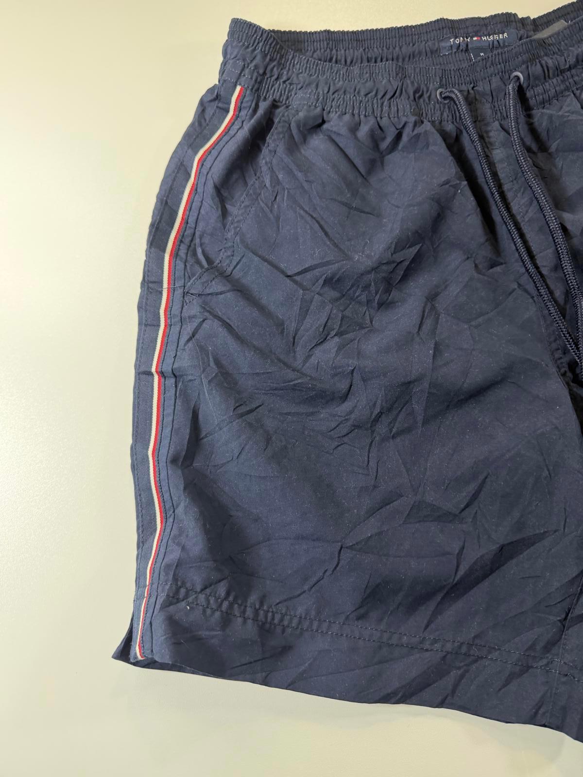Tommy Hilfiger Men's Navy Blue Athletic Shorts Stripes M