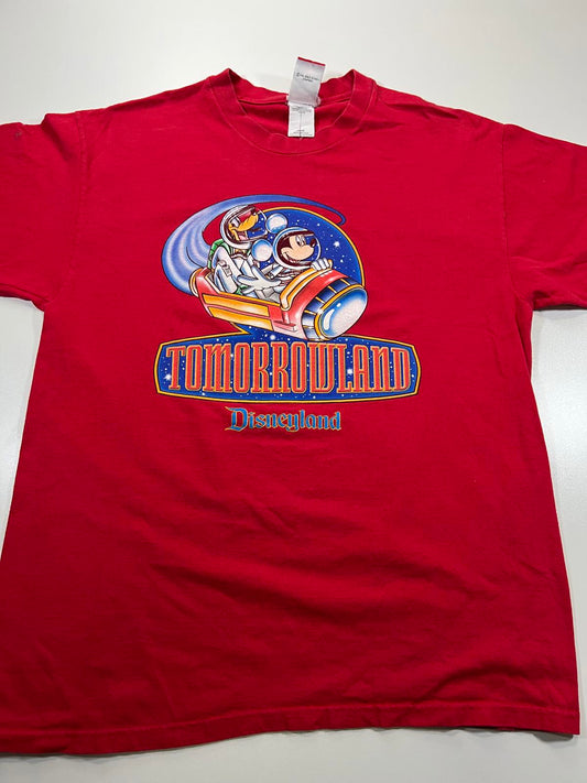 Vintage Mickey Inc Tomorrowland Disneyland Red T-Shirt