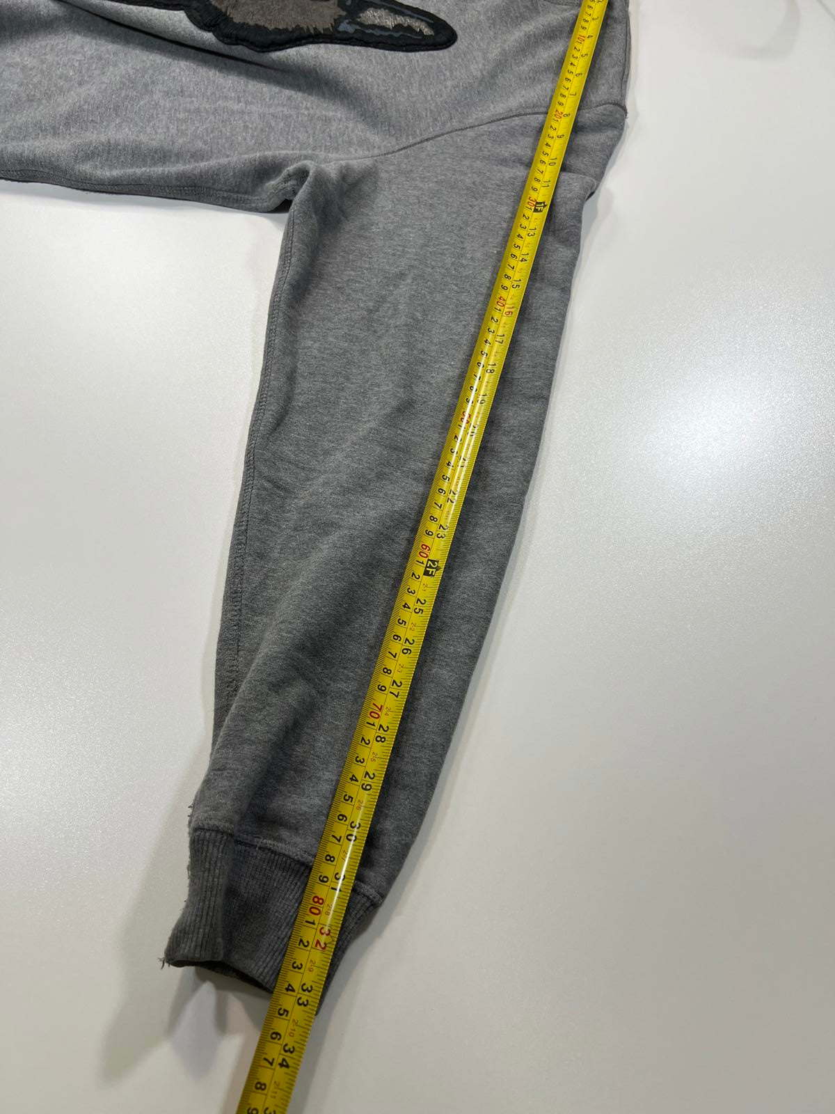 Diesel Men's Grey Sweatshirt with Wolf Patch