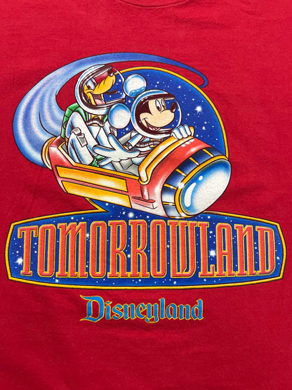 Vintage Mickey Inc Tomorrowland Disneyland Red T-Shirt