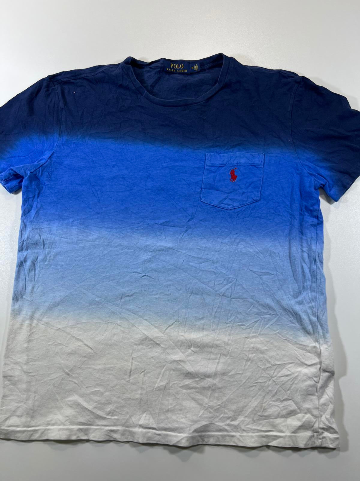 Polo Ralph Lauren Gradient Blue to White T-Shirt with Pocket