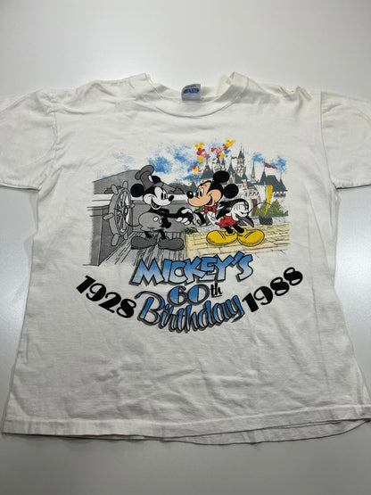 Vintage Mickey Mouse 60th Birthday 1988 T-Shirt Medium