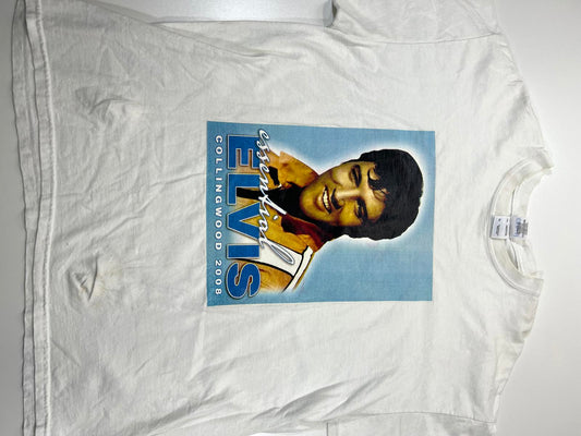 Essential Elvis Collingwood 2008 White Graphic T-Shirt