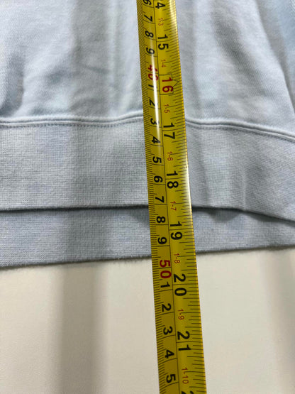 Nike Light Blue Cropped Hoodie Sweatshirt Large Womens