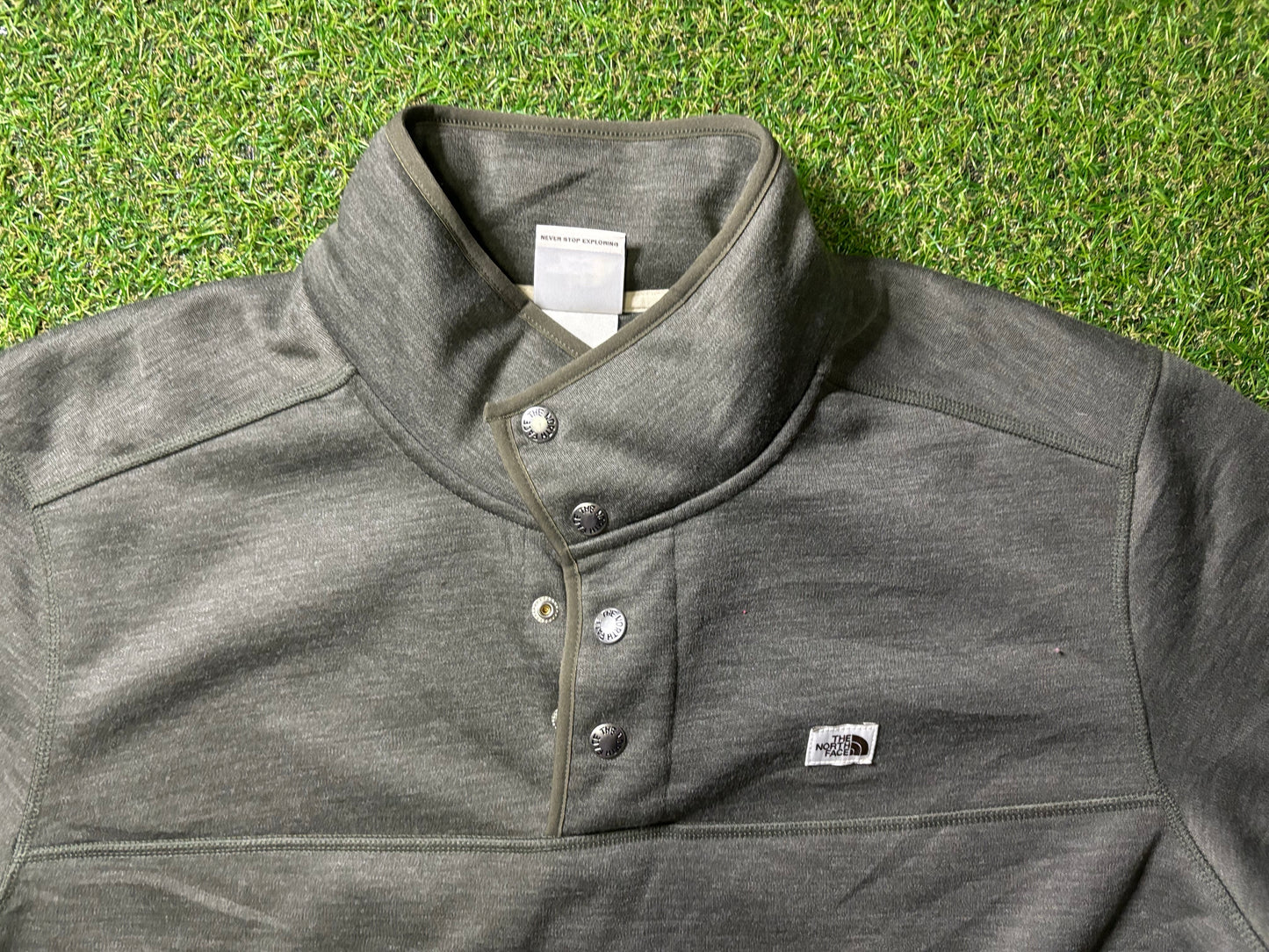 North face thermal quarter button up pullover