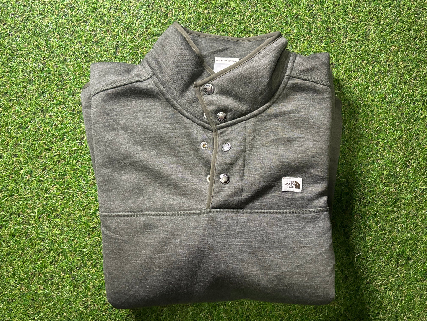 North face thermal quarter button up pullover