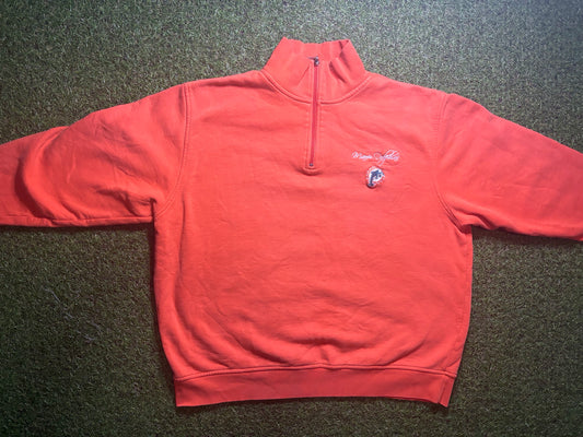 Miami Dolphins Orange quarter zip up sweater