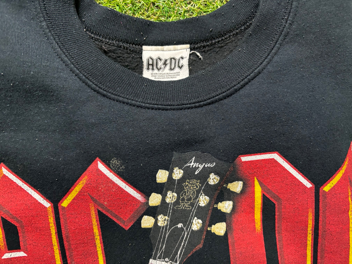 ACDC acid wash sweater