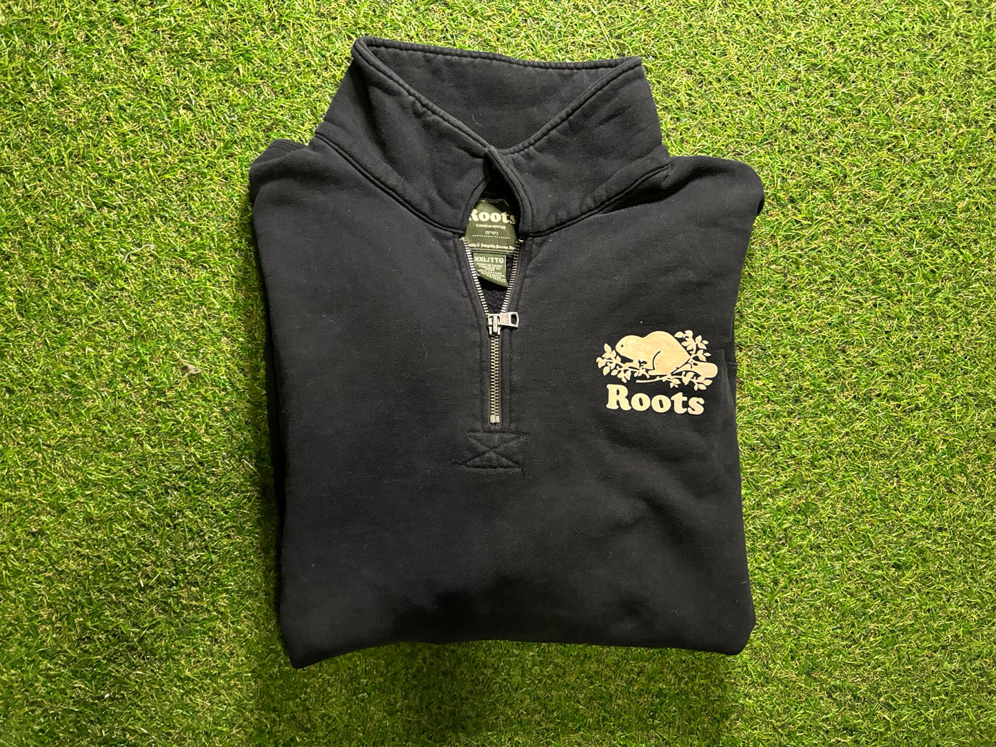 Roots quarter zip up sweater